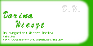 dorina wieszt business card